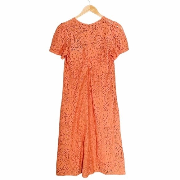 NWT Y2K Talco Terracotta Italian Made Lace Midi Dress & Slip Women’s Size Medium - Picture 5 of 15